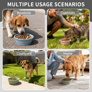 Mangkuk Lipat Silikon untuk Anjing dengan Logo Kustom, Mudah Dicuci, Mangkuk Anjing Lipat untuk Luar Ruangan, Mangkuk Anak Anjing yang Dapat Dilipat - Product Image 5