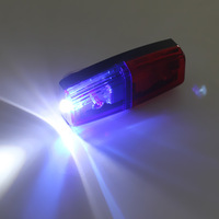 Lampe torche LED multifonctionnelle étanche rouge et bleue avec chargeur
