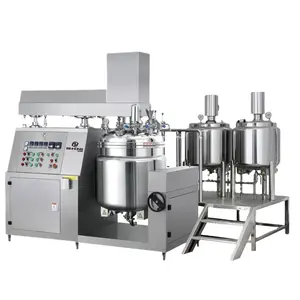 Food grade Jam heat mix machine/Cosmetic toothpaste lotion vacuum emulsification machine/double jacketed reactor