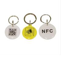 Promotion Informations de contact personnalisées Epoxy Smart Key Tag 13.56MHZ Epoxy Material Tracking Identification NFC Key Chain