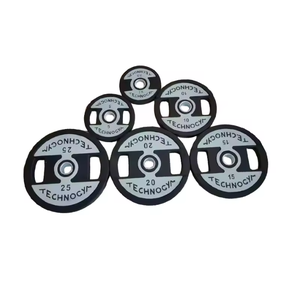 Juego de Discos de Pesas Recubiertos de Goma de Hierro Fundido de 50 mm, Resistentes al Desgaste, para Levantamiento de Pesas, para Gimnasios Comerciales y Uso Doméstico - Product Image 6