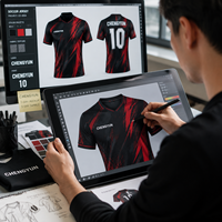 Camiseta de Fútbol Moderna a Rayas Personalizada con Sublimación de Tinta Italiana para Equipos Corporativos