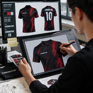 <span class=keywords><strong>Maillot</strong></span> <span class=keywords><strong>de</strong></span> football <span class=keywords><strong>personnalisé</strong></span> à rayures modernes avec sublimation à l'encre italienne pour les équipes d'entreprise - Product Image 5