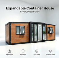 Maison conteneur pliable extensible à double aile, préfabriquée, avec structure extérieure en acier galvanisé, 20 pieds, 37 m², équipée en usine, modèle Resor