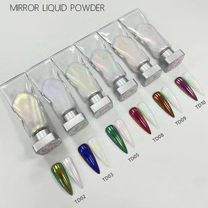 Gel cromado líquido Aurora Liquid Mirror, pigmento iridiscente camaleón efecto sirena, para decoración de uñas, venta al por mayor para salones de belleza. - Product Image 1