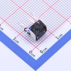 TS-1093C-A2B2-D1 Tactile Switch Bent Lead Through Hole-4P,6x6mm Single Pole Single Throw Round Button 1.8N Right Angle Insert - Product Image 2