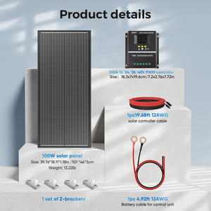 <span class=keywords><strong>Kit</strong></span> de Panneaux Solaires 100W 200W 300W Tout-en-Un Hors Réseau Hybride <span class=keywords><strong>avec</strong></span> Contrôleur de Charge <span class=keywords><strong>Solaire</strong></span> 12V <span class=keywords><strong>pour</strong></span> <span class=keywords><strong>Batterie</strong></span>, <span class=keywords><strong>Caravane</strong></span>, Bateau, Maison, Camping, VR - Product Image 2