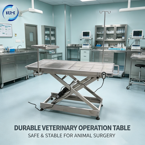 Table d'opération professionnelle pour animaux de compagnie avec structure en acier inoxydable durable, réglable en hauteur de 300 à 1020 mm, idéale pour les centres de toilettage pour animaux. - Product Image 1
