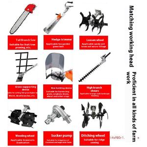 Huasheng Industrial 173cc haute puissance 4 temps multifonctionnel essence tondeuse à gazon petite moissonneuse agricole <span class=keywords><strong>pour</strong></span> le déblaiement - Product Image 5