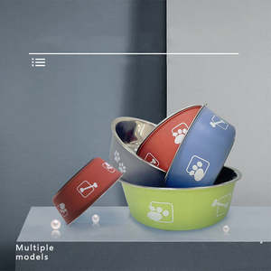 Tigelas Premium de Aço Inoxidável com Parede Dupla para Pets, Com <span class=keywords><strong>Base</strong></span> de Borracha Antiderrapante, Alimentadores para Cães e Gatos - Product Image 3