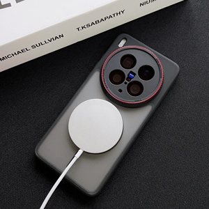 Black Matte Transparent <b>Camera</b> Protective <b>Magnetic</b> Ring Holder 360 Full Wrap Protection Mobile Phone Cases For VIVO X200 Ultra - Product Image 6