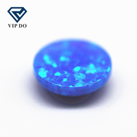 2mm-12mm 92 opale synthétique multicolore rond dos plat cabochon coupe OP05 opale bleue pierre précieuse en vrac opale de feu cabochon rond gemmes