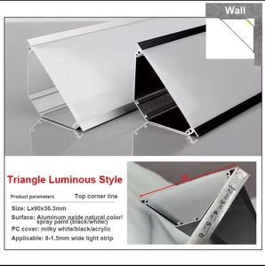 Profilé LED en aluminium <span class=keywords><strong>blanc</strong></span> de haute qualité en forme de V pour éclairage - Product Image 4