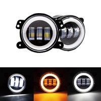 Nouveau 12v 4 pouces 30W 4000LM ambre blanc antibrouillard pare-chocs avant pour Jeep Renegade BU 2015-2018 voiture feux diurnes