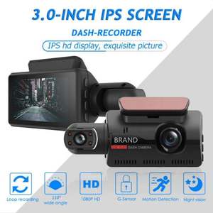 Câmera <span class=keywords><strong>DVR</strong></span> para Carro WiFi Dual HD 1080P com Câmera Frontal/Traseira, <span class=keywords><strong>2</strong></span> Lentes, Tela IPS de Ângulo Amplo, Controle por Aplicativo, Visão Noturna, Garantia de 1 Ano - Product Image 3