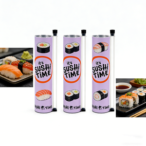 Tube <span class=keywords><strong>à</strong></span> <span class=keywords><strong>sushi</strong></span> personnalisé avec logo pour la restauration, tube en papier de qualité alimentaire, boîte cylindrique pour l'emballage de <span class=keywords><strong>sushi</strong></span>, vente en gros - Product Image 1