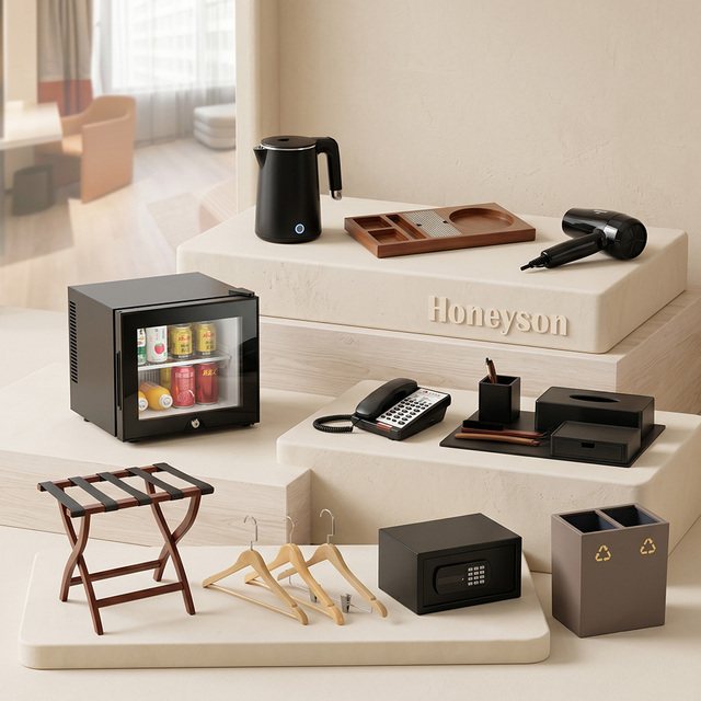 Honeyson Eco Friendly Plastic & Stainless Steel Commercial Hotel Supplies & Amenities for Guest Rooms-One-stop Procurement