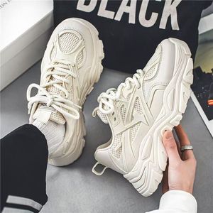 Chaussures de sport décontractées pour hommes, nouvelle collection été, respirantes, semelle épaisse, antidérapantes, confortables, pour la course en extérieur, baskets blanches classiques pour étudiants - Product Image 5
