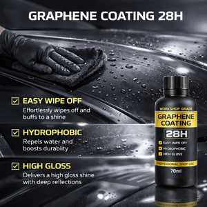 GRAPHONEX Carzonex 28H Revestimiento de Grafeno con Acabado Hidrofóbico y Brillante para Cuidado Profesional del Automóvil (70ml, Caducidad de 10 Años) - Product Image 2