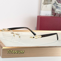 Gafas Ópticas de Diseño de Alta Calidad, Monturas de Acetato y Titanio de Lujo para Hombre y Mujer, Estilo Punk, Talla Grande, Forma de Diamante