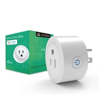 Prise intelligente Matter Smart Plug avec surveillance de la consommation d'énergie, minuterie, contrôle via Alexa/Google Home, application de contrôle à distance pour appareils électroménagers