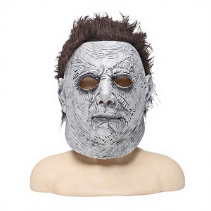<span class=keywords><strong>Masque</strong></span> <span class=keywords><strong>de</strong></span> fête effrayant Moonlight Panic pour Halloween, <span class=keywords><strong>masque</strong></span> <span class=keywords><strong>de</strong></span> costume en latex Michael Myers avec cheveux longs - Product Image 1