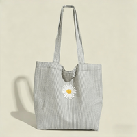 Sac fourre-tout en toile avec logo personnalisé et poche intérieure, sac à bandoulière en matériau recyclé pour femmes, pour les courses