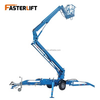 Certifié CE 10 ~ 20m 200kg Charge Haut de Gamme Ciel Hydraulique Remorque Petite Araignée Remorquable Boom Lift pour Arbre de Travail