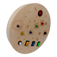 Jouet éducatif précoce en bois, planche d'activités avec interrupteurs LED et sonores, coordination œil-main, circuit spatial pour enfants, développement de la motricité fine
