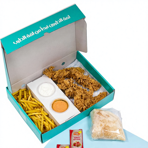 Boîtes d'emballage pour frites et poulet frit à emporter en gros, boîtes alimentaires personnalisées avec logo imprimé, jetables, pour la restauration rapide - Product Image 1