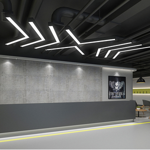 Đèn thả hình mũi tên 60cm 90cm thiết kế chữ V đèn chùm LED thương mại cho phòng tập thể dục, văn phòng, trung tâm thương mại, hành lang, chiếu sáng trần nhà - Product Image 4