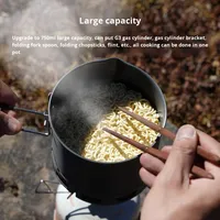 Ustensile de cuisine multifonctionnel G2 pour la collecte de chaleur, pot unique pour le camping, la randonnée, l'escalade, la cuisine, outil de cuisson du riz, pot universel
