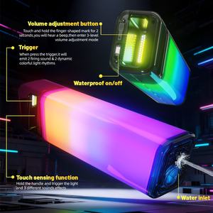 Nouveau pistolet à eau électronique en plastique coloré tendance transfrontalier avec lumières et effets sonores, chargement Type-C, grande capacité - Product Image 2