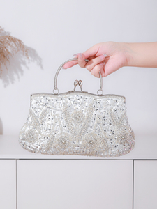 Bolso de mano de lujo para mujer, marca Bell, de alta calidad, vintage, hecho a mano, con cuentas, para vestido de noche, informal, con lentejuelas y cadenas de moda. - Product Image 2