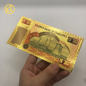 1000 pièces de billets de banque zimbabwéens d'un centilliard de dollars avec certificat et étiquette de sécurité, lumière UV pour collection - Product Image 2