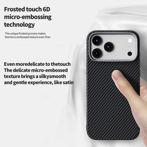 Luxe <span class=keywords><strong>carbon</strong></span> <span class=keywords><strong>fiber</strong></span> telefoonhoesje met textuur, magnetisch, voor iPhone 17 Pro Max, dun, mat, schokbestendig, magnetisch <span class=keywords><strong>carbon</strong></span> <span class=keywords><strong>fiber</strong></span> telefoonhoesje - Product Image 2