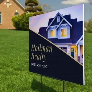 18x24 hai mặt mở nhà bất động sản bán sân dấu hiệu h-cổ phần nhựa bãi cỏ dấu hiệu Hội Đồng Quản trị với PP tờ in cắt để đặt hàng - Product Image 4