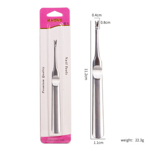Poussoir à cuticules multifonction en acier inoxydable pour manucure, outil professionnel pour nail art, vente en gros - Product Image 4