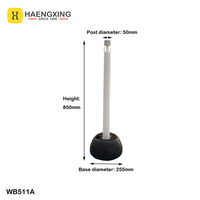 Poteau de signalisation en plastique Hengxing WB511A marron 850 mm en PE, barrière de sécurité pour chantier routier, avec chaîne et remplissage d'eau