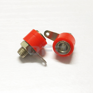 4mm Red <strong>Nut</strong> Plug Jack Connector 4mm Banana Panel Socket <strong>Test</strong> Probe Binding Post <strong>Nut</strong> Plug Jack Connector Red - Product Image 1