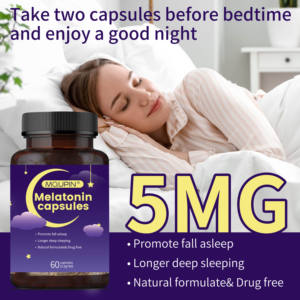 Cápsulas de sueño de melatonina 5mg La Melatonina regula eficazmente la ayuda para dormir sin medicamentos para dormir - Product Image 4