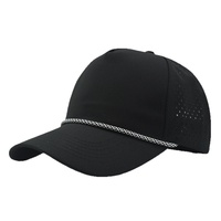 Casquette de baseball unisexe en polyester 100 % à séchage rapide, respirante et perforée, style camionneur, pour l'été, vente en gros