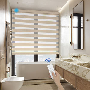 Luxuriöse Eingebaute Schlichte Zebra-Vorhänge & Jalousien für Bürofenster Motorisierte Elektrische Rollos für den Täglichen Gebrauch - Product Image 4