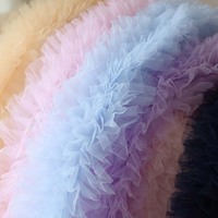 Kain Renda Jala Tiga Dimensi Berhias Payet Ramah Lingkungan untuk Latar Belakang Tirai, Model Pommel Hemline Terbaru, Warna Hitam Rouge Lolita