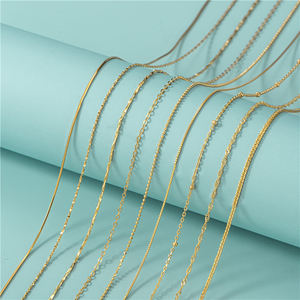 <span class=keywords><strong>Cadena</strong></span> de eslabones tejida italiana para clavícula para hombre, chapada en oro de 18K Collar de plata, collares de <span class=keywords><strong>cadena</strong></span> de plata de ley 925, bolsa de PP/caja de joyería - Product Image 2