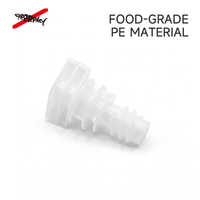 Bouchon de bec verseur en PE de qualité alimentaire, anti-fuite, 5 mm X050, motif fleur de prunier, pour emballage de poches de recharge de liquides cosmétiques