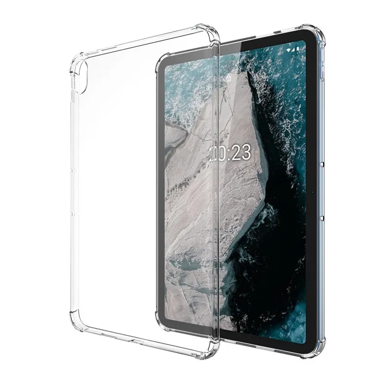 Hot Sale Clear Transparent Airbags Shockproof Flexible TPU Tablet Protective Case For Nokia T20 A7 Lite T220 T225