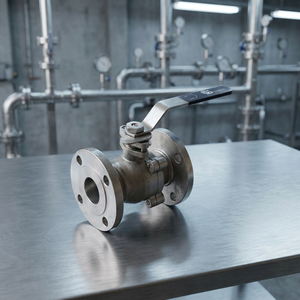Vanne à boisseau sphérique à double bride en acier inoxydable 304, manuelle, pour l'isolement des conduites de systèmes de fluides industriels - Product Image 3