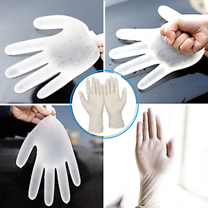 Boîte de 100 gants en latex jetables sans poudre, gants en latex de Malaisie, gants d'examen médical en latex poudré - Product Image 3