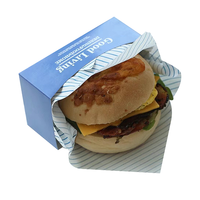 Boîtes à lunch en papier recyclable de qualité alimentaire pour sandwichs, pains, desserts, hamburgers et sushis, avec gaufrage